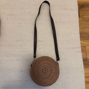 Brown handmade Crossbody Bag (made of pine wood)